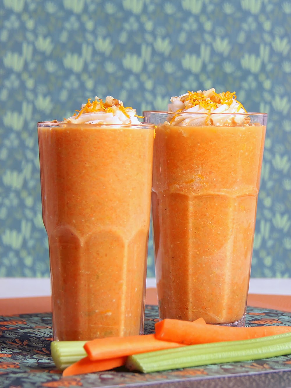 Delight in a Carrot Cake Smoothie with Coconut Whipped Cream - Nourish & Savor – Healthy Recipes Tha