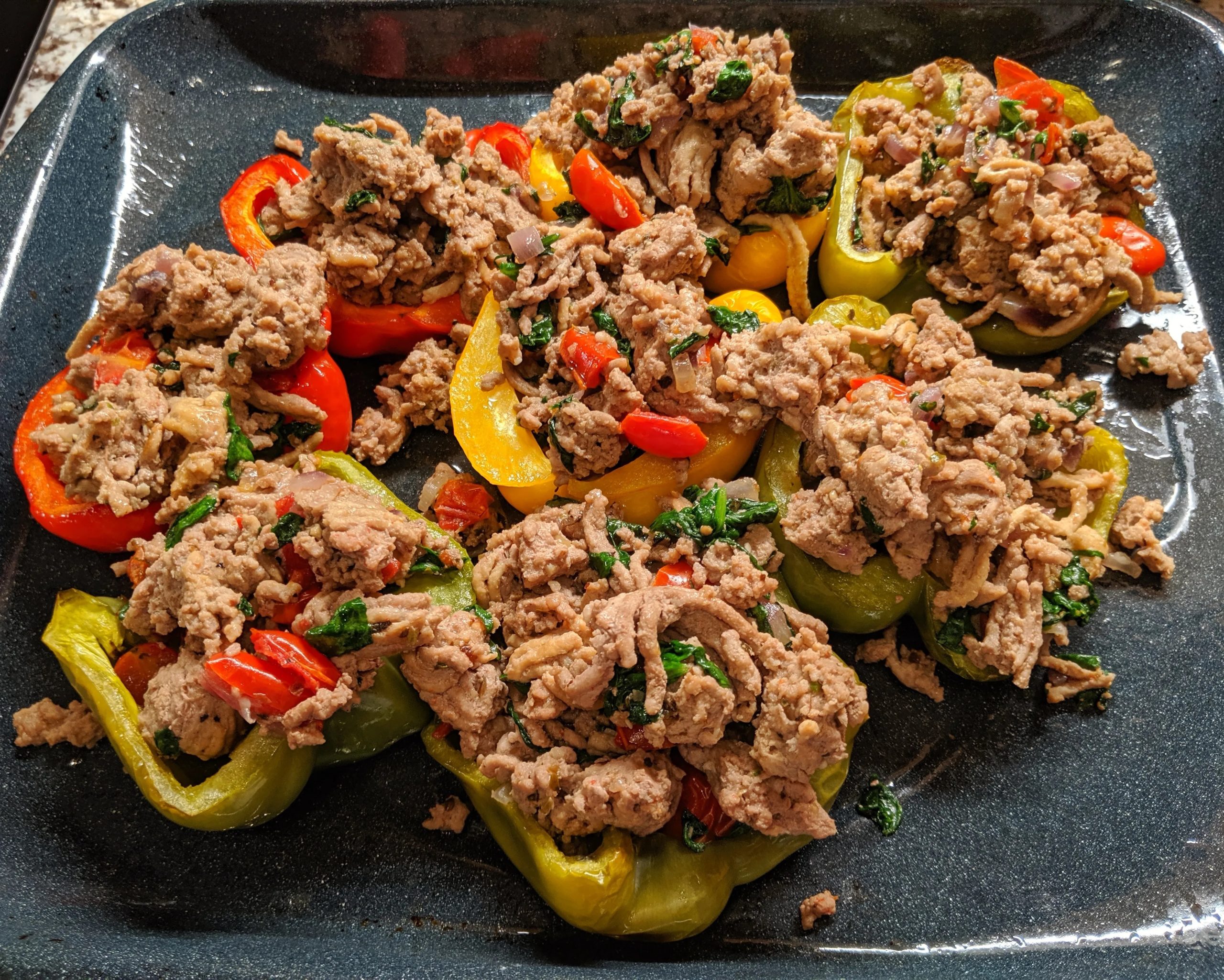 Low Carb Turkey-Stuffed Peppers