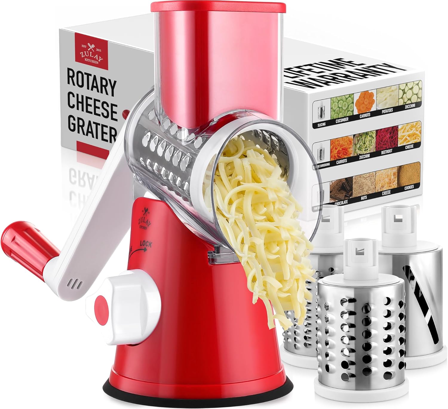 Zulay Kitchen Cheese Grater Hand Crank Review