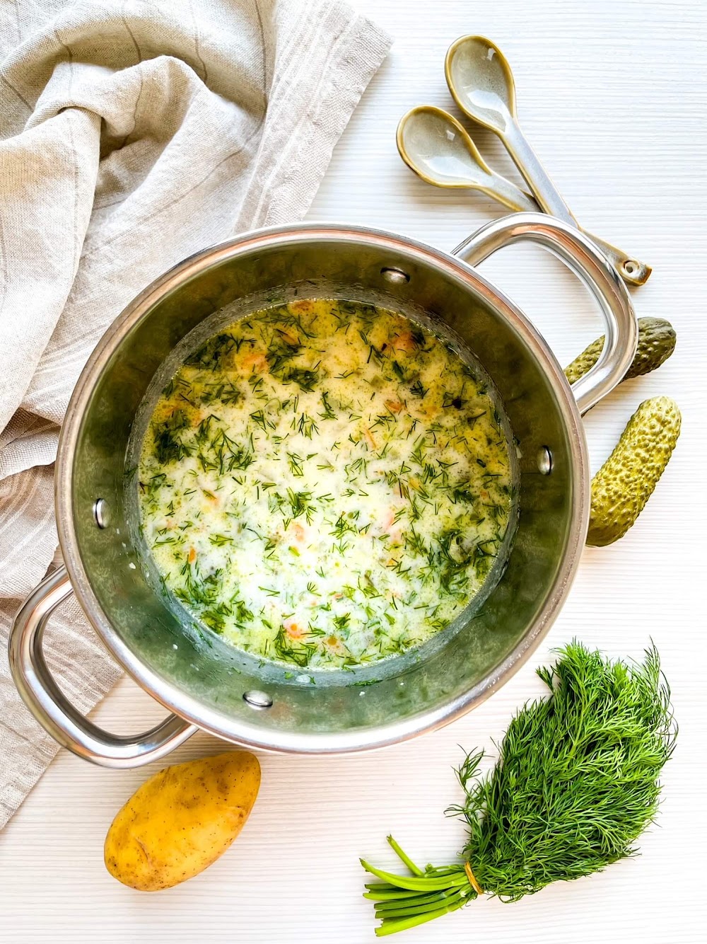Polish Dill Pickle & Potato Soup